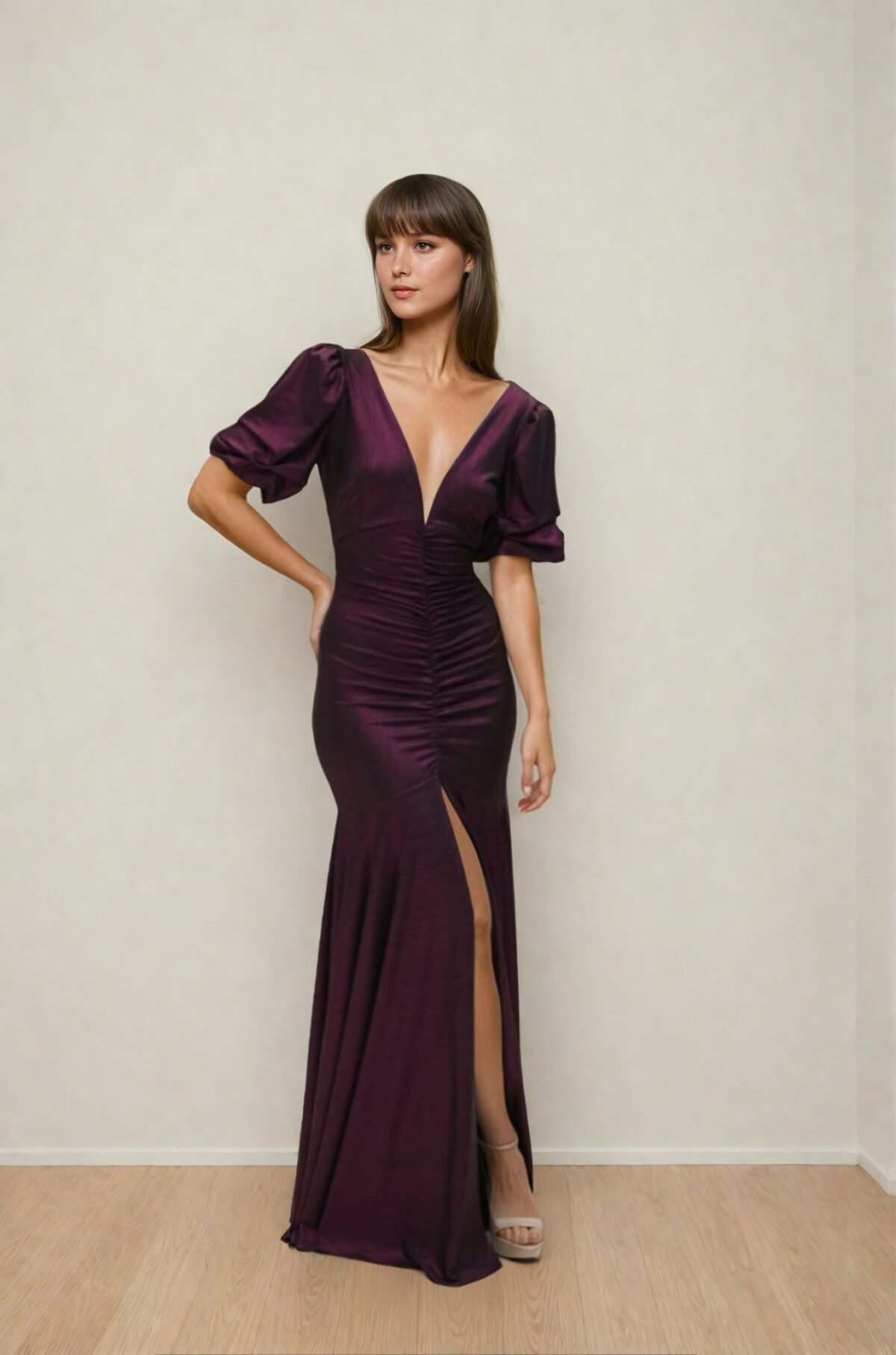 Vestido largo elegante de fiesta para bodas y eventos especiales en alquiler por Setical